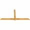 Ekena Millwork Eugene Rough Sawn Timber Gable Bracket, Western Red Cedar, 72"W x 36"H x 2"D x 4"F, 12/12 Pitch GBW072X36X0204EUG00RWR - alternate 4